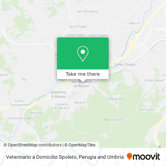 Veterinario a Domicilio Spoleto map