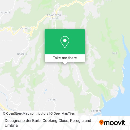 Decugnano dei Barbi Cooking Class map