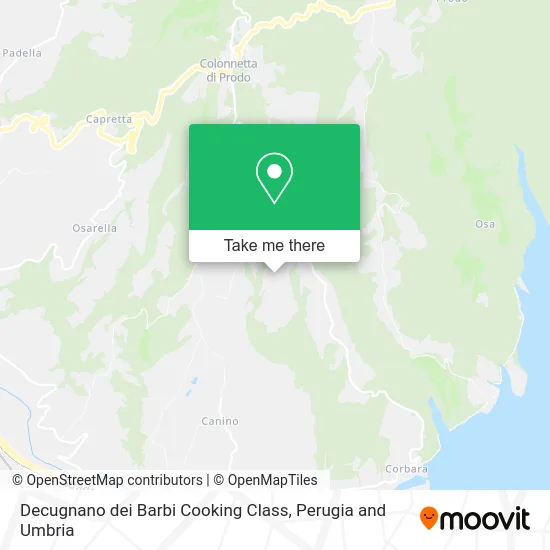 Decugnano dei Barbi Cooking Class map