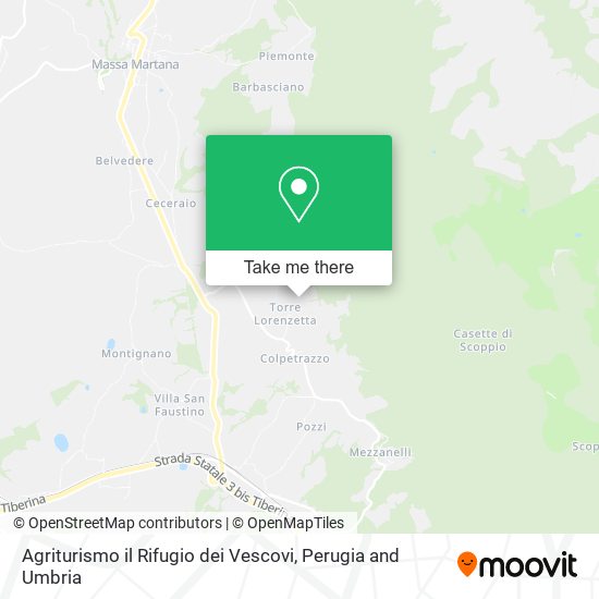 Agriturismo il Rifugio dei Vescovi map
