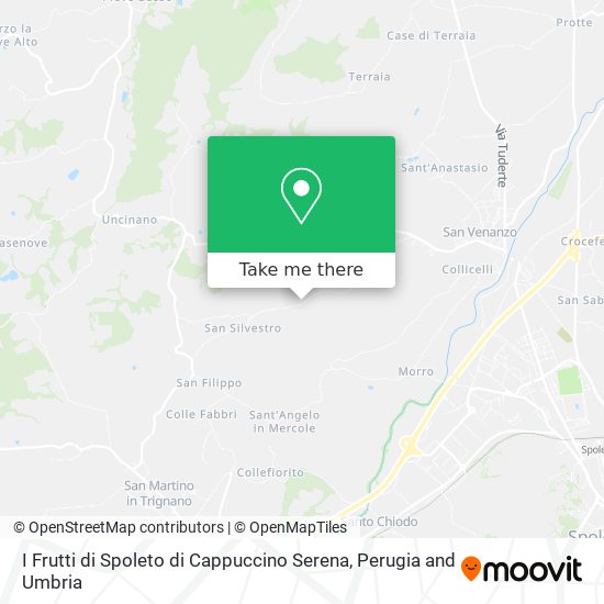 I Frutti di Spoleto di Cappuccino Serena map