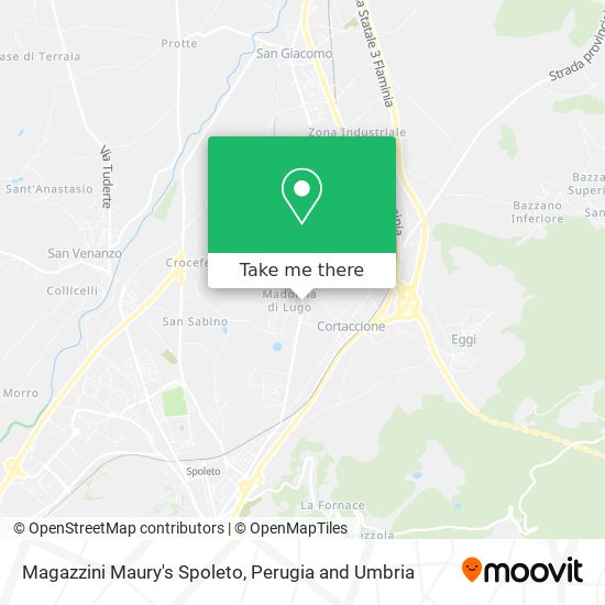 Magazzini Maury's Spoleto map
