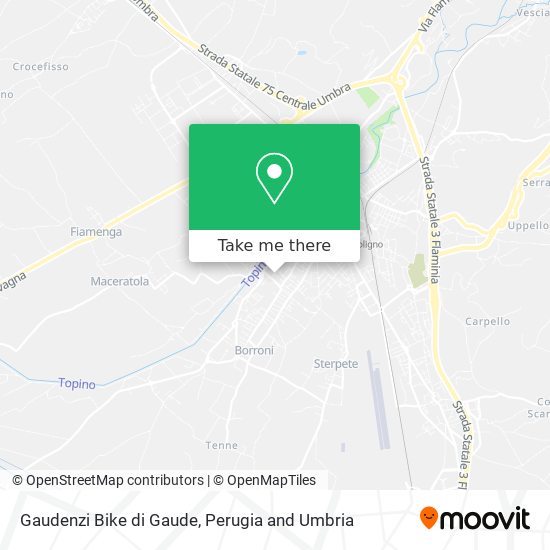 Gaudenzi Bike di Gaude map