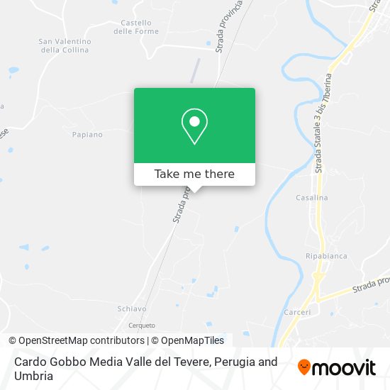Cardo Gobbo Media Valle del Tevere map