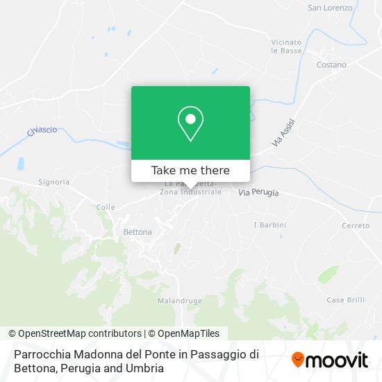 Parrocchia Madonna del Ponte in Passaggio di Bettona map