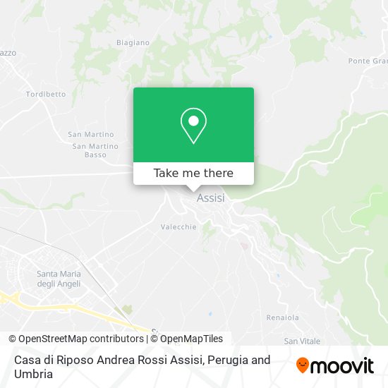 Casa di Riposo Andrea Rossi Assisi map