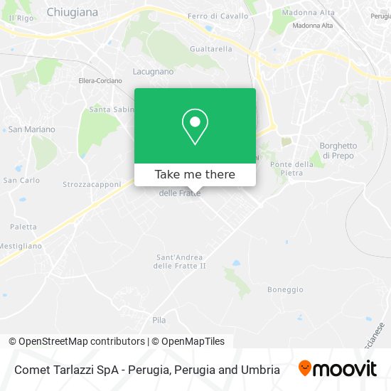 Comet Tarlazzi SpA - Perugia map