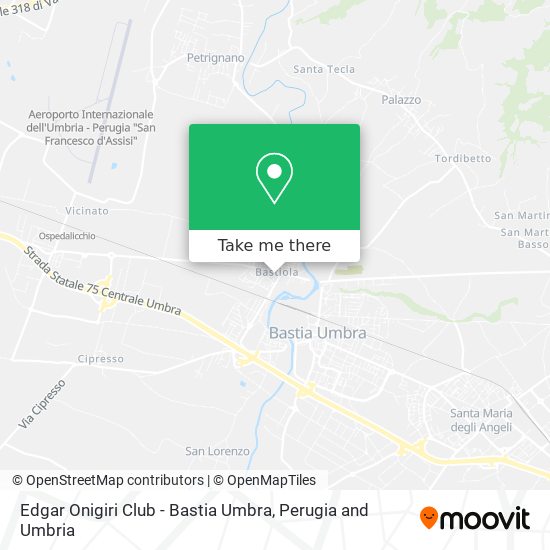 Edgar Onigiri Club - Bastia Umbra map