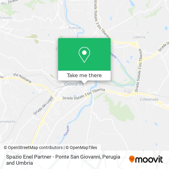 Spazio Enel Partner - Ponte San Giovanni map