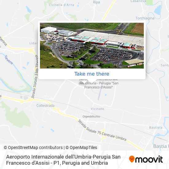 Aeroporto Internazionale dell'Umbria-Perugia San Francesco d'Assisi - P1 map