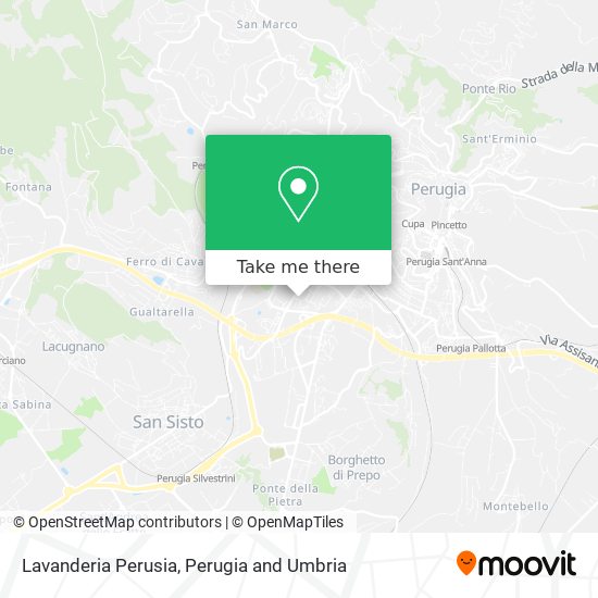 Lavanderia Perusia map
