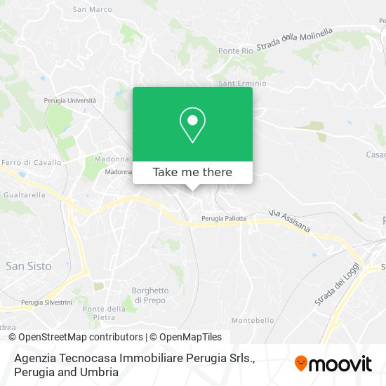 Agenzia Tecnocasa Immobiliare Perugia Srls. map