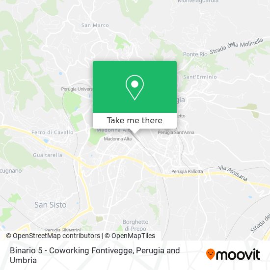 Binario 5 - Coworking Fontivegge map