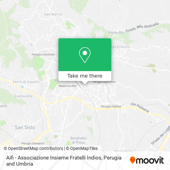 Aifi - Associazione Insieme Fratelli Indios map