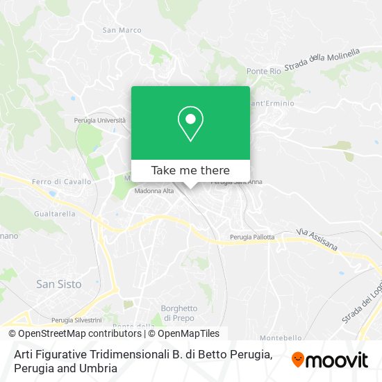 Arti Figurative Tridimensionali B. di Betto Perugia map