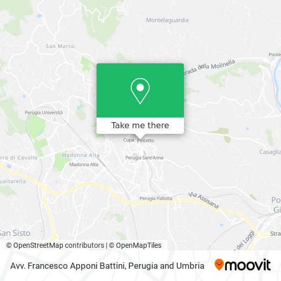 Avv. Francesco Apponi Battini map