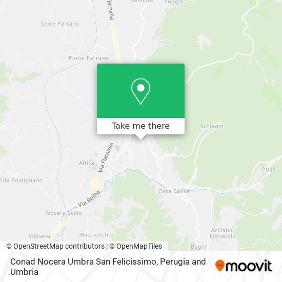 Conad Nocera Umbra San Felicissimo map