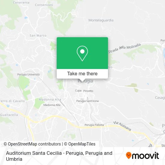 Auditorium Santa Cecilia - Perugia map