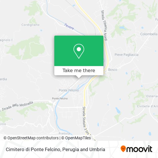 Cimitero di Ponte Felcino map