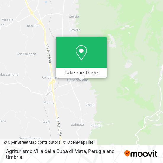 Agriturismo Villa della Cupa di Mata map