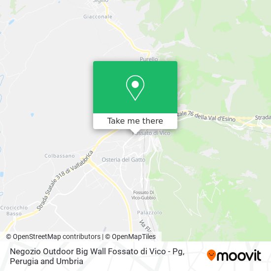 Negozio Outdoor Big Wall Fossato di Vico - Pg map