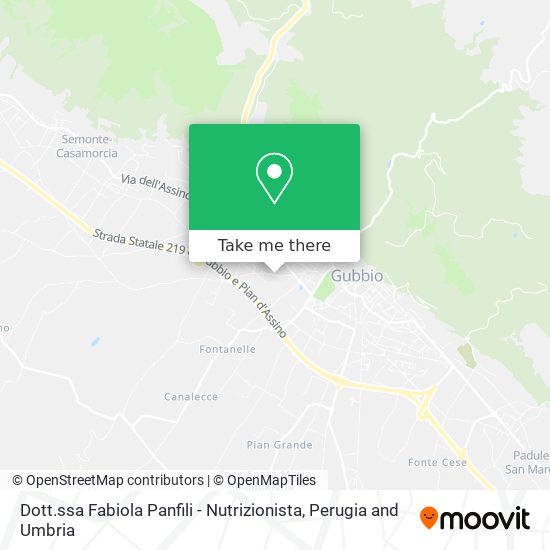 Dott.ssa Fabiola Panfili - Nutrizionista map