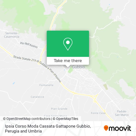 Ipsia Corso Moda Cassata Gattapone Gubbio map