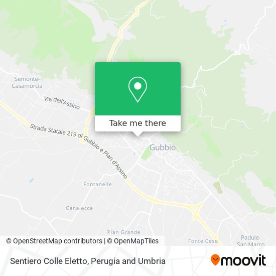 Sentiero Colle Eletto map