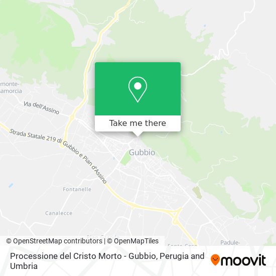 Processione del Cristo Morto - Gubbio map