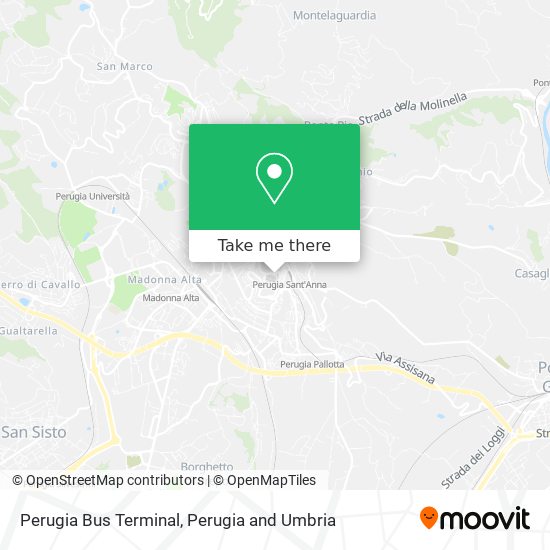 Perugia Bus Terminal map