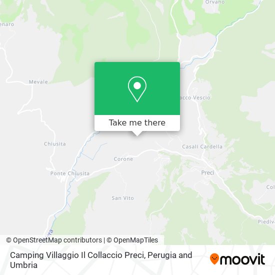 Camping Villaggio Il Collaccio Preci map