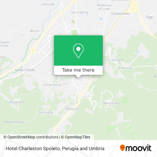 Hotel Charleston Spoleto map