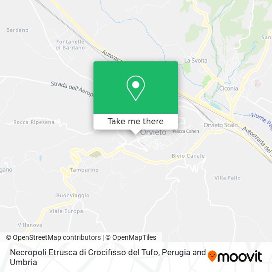 Necropoli Etrusca di Crocifisso del Tufo map