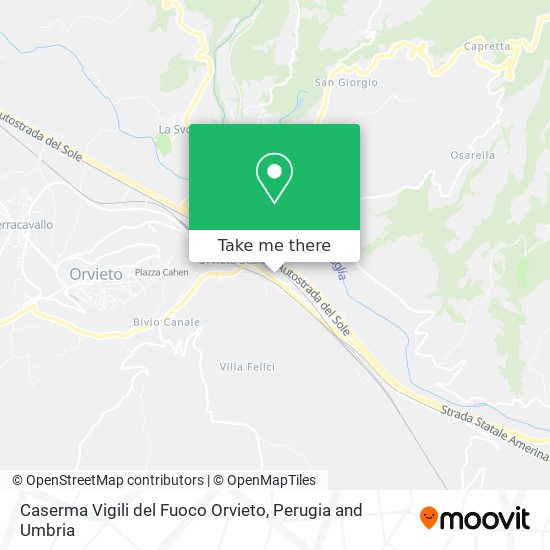 Caserma Vigili del Fuoco Orvieto map