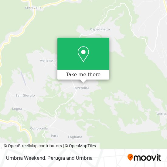 Umbria Weekend map