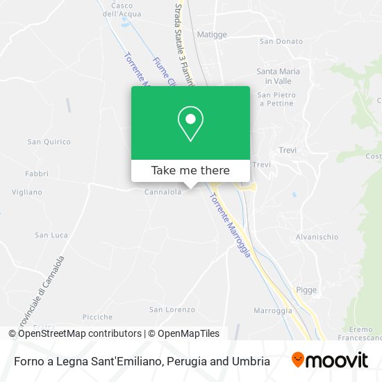 Forno a Legna Sant'Emiliano map