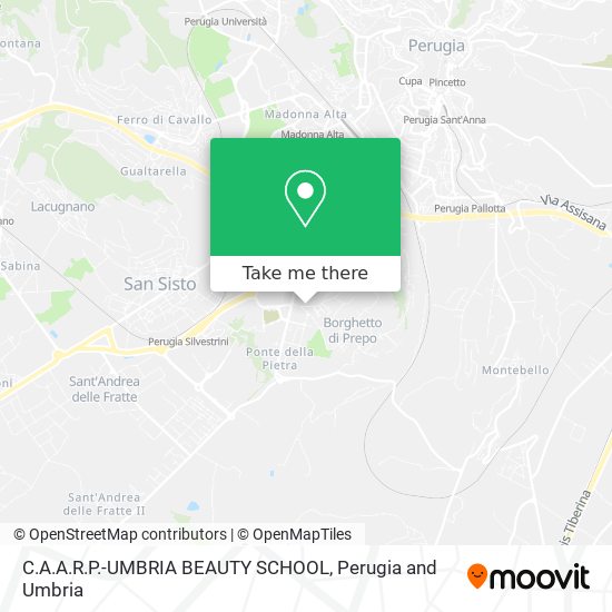 C.A.A.R.P.-UMBRIA BEAUTY SCHOOL map