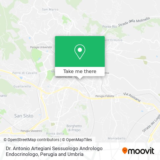 Dr. Antonio Artegiani Sessuologo Andrologo Endocrinologo map