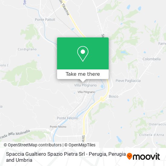 Spaccia Gualtiero Spazio Pietra Srl - Perugia map