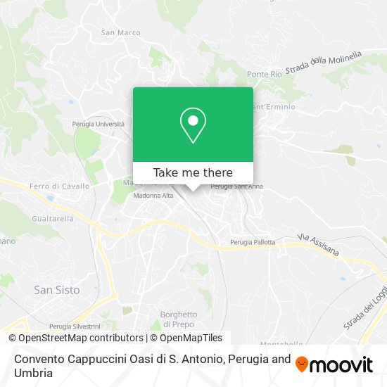 Convento Cappuccini Oasi di S. Antonio map