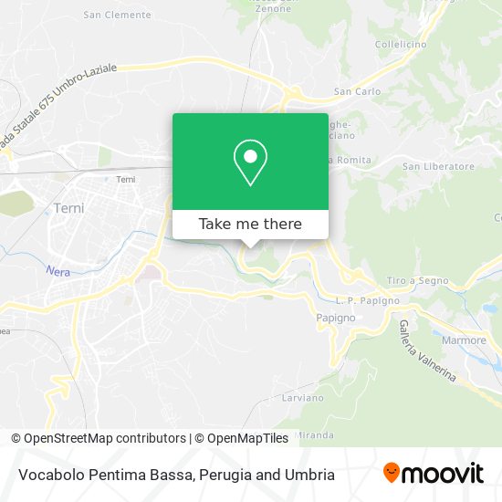 Vocabolo Pentima Bassa map