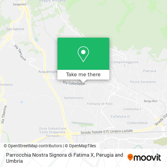 Parrocchia Nostra Signora di Fatima X map