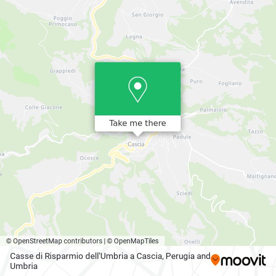 Casse di Risparmio dell'Umbria a Cascia map