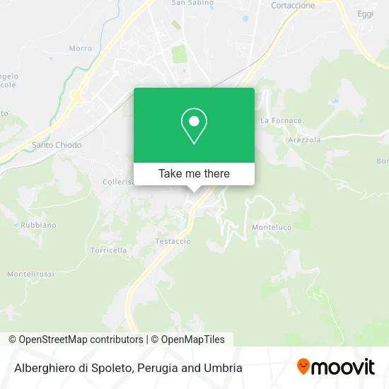 Alberghiero di Spoleto map
