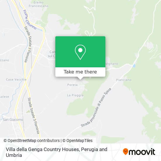 Villa della Genga Country Houses map