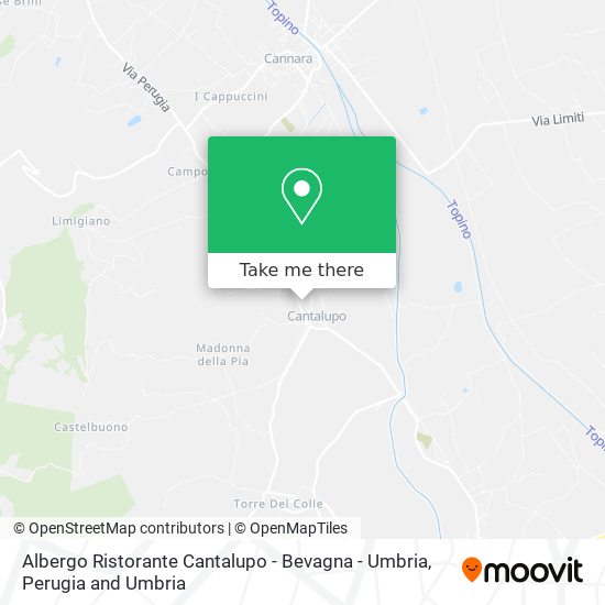 Albergo Ristorante Cantalupo - Bevagna - Umbria map