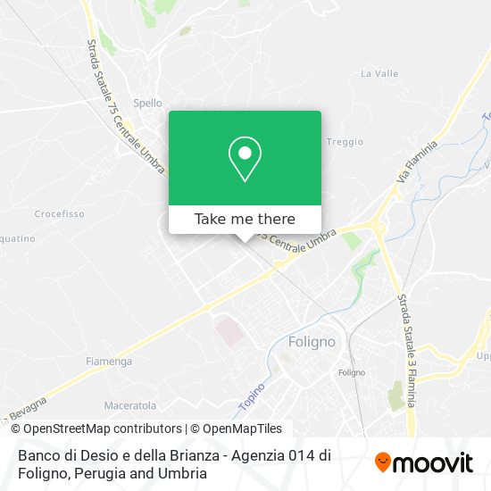 Banco di Desio e della Brianza - Agenzia 014 di Foligno map