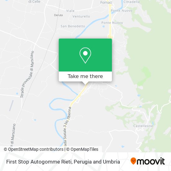 First Stop Autogomme Rieti map