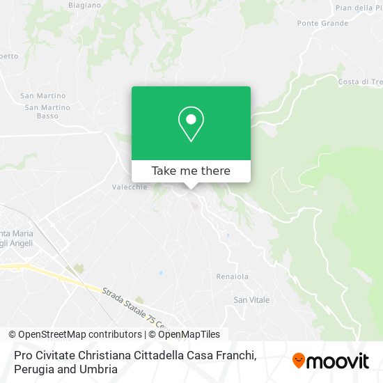 Pro Civitate Christiana Cittadella Casa Franchi map