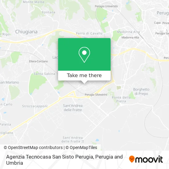 Agenzia Tecnocasa San Sisto Perugia map